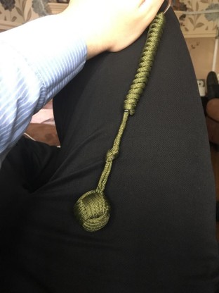 Monkey Fist Paracord Keychain Keyring Military Steel Ball Survival Outdoor Chic 