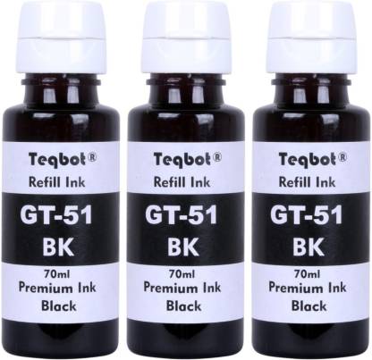 Teqbot Ink (Pack Of 3) Refill for HP Ink Tank 5810, 310, 315, 319, 410, 415, 419, 5820 Black Ink Bottle