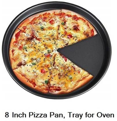 TRENDING PRODUCTS VILLA 8 Inch Pizza Pan, Plate, Tray Pizza Carbon Steel, Baking Non-Stick for Oven Pizza Tray