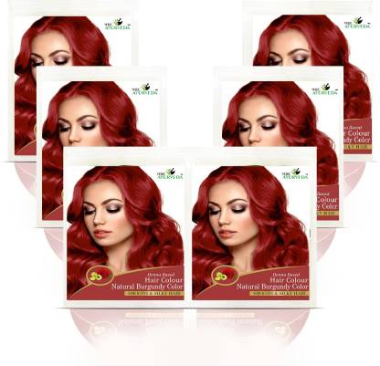 VEDICAYURVEDA Naturally Burgundy-Sachet Pack Henna Hair Color ( Pack of 6 )  , Green - Price in India, Buy VEDICAYURVEDA Naturally Burgundy-Sachet Pack Henna  Hair Color ( Pack of 6 ) ,