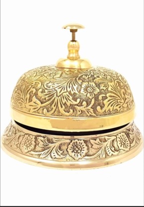Brass Table & Desk Bell Antique Finish Office Hotel Reception Call Ring Bell 