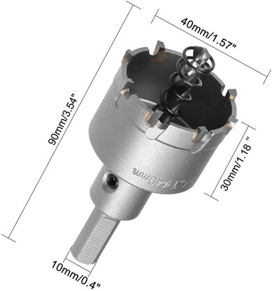 uptodatetools 40mm Carbide Hole Saw 