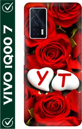 FULLYIDEA Back Cover for IQOO 7, Letter Y, Alphabet Y, Name Y, Letter Y  With T, Y Love T - FULLYIDEA : 
