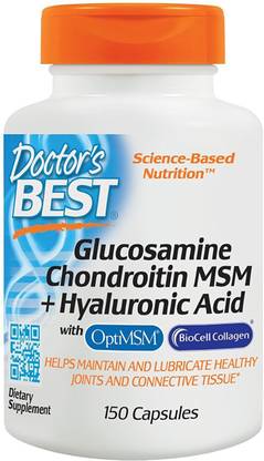 Doctor's Best Glucosamine Chondroitin MSM + Hyaluronic Acid ...