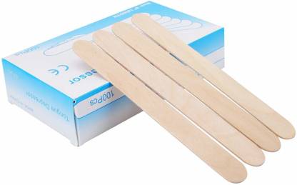 BIO JACK 100 Pcs Large Wax Waxing Wood Body Hair Removal Sticks , Craft  Sticks Strips - Price in India, Buy BIO JACK 100 Pcs Large Wax Waxing Wood  Body Hair Removal