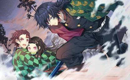 Anime Demon Slayer Kimetsu No Yaiba Giyuu Tomioka Nezuko Kamado Tanjirou  Kamado Hd Matte Finish Poster Paper Print - Animation & Cartoons posters in  India - Buy art, film, design, movie, music,