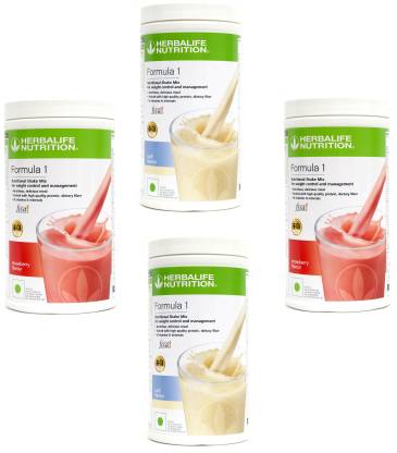 HERBALIFE Formula 1 Shake Kulfi & Strawberry Flavor 4 PIECES Protein ...