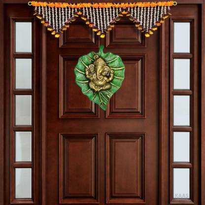 Arsh Variety Store Wall Hanging Lord Ganesh On Leaf Metal Idol Statue For  Home wall Main Door Décor Decorative Showpiece - 18.5 cm Price in India -  Buy Arsh Variety Store Wall