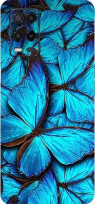 Mclaxa Butterfly Blue Mobile Back Skin., Butterfly Blue, OOPO A54 Mobile Skin