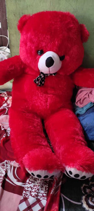 big teddy bear images red colour