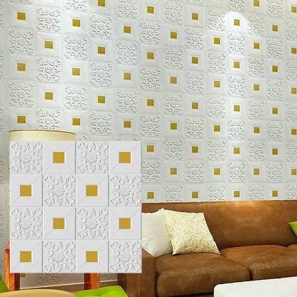 Nasmodo Decorative White, Gold Wallpaper Price in India - Buy Nasmodo  Decorative White, Gold Wallpaper online at 