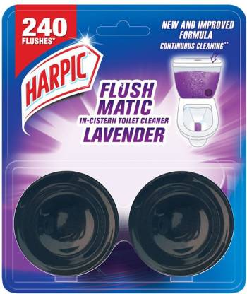 Harpic Flushmatic In-Cistern Lavender Block Toilet Cleaner