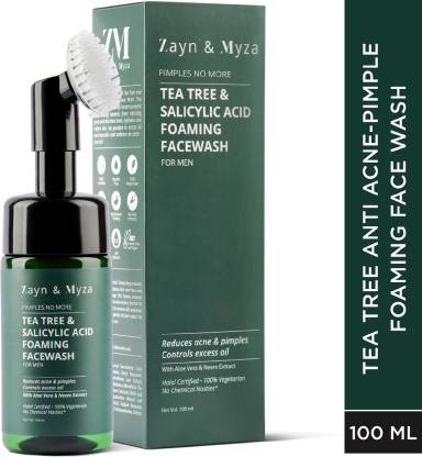 ZM Zayn & Myza Tea Tree & Salicylic Acid For Men, Reduce Acne&Pimple Foaming Face Wash