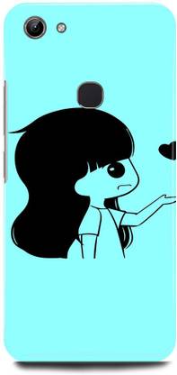 JUGGA Back Cover for Vivo Y83, 1802, CUTE, GIRL, LOVELY, GIRL, HEART, YELLOW, LOVE, COUPLE