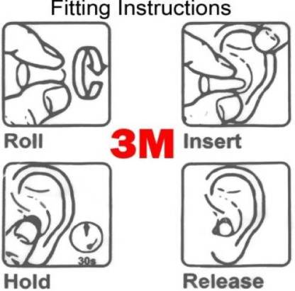SSWW 3M Ear Plugs Noise Reducing 1 Pair for Meditation During Study Sleeping Ear Plug