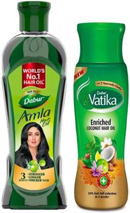 Dabur Amla Hair Oil+Vatika Coconut Hair Oil ## Pack Of (180ML+150ML) Hair  Oil - Price in India, Buy Dabur Amla Hair Oil+Vatika Coconut Hair Oil ##  Pack Of (180ML+150ML) Hair Oil Online