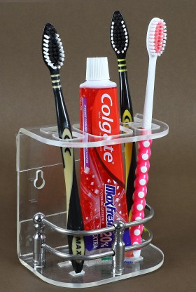 T1 Toothbrush holder white hold 5 brushes 