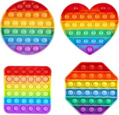 Maska Zyozi Pop It Fidget Toys Pop Its Fidgets Fidget Toy Pack Set Of 4 Multicolo Price In India Buy Maska Zyozi Pop It Fidget Toys Pop Its Fidgets Fidget Toy Pack Set