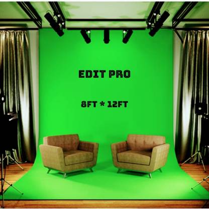 EDIT PRO Green Screen Background (8x12 Ft) Backdrop Reflector Chromakey  Photo Light Studio Photography and Video Background For Youtube, Indoor And  Outdoor Professional Shoot, Live Gaming, Online Meetings & Classes.  Reflector Price