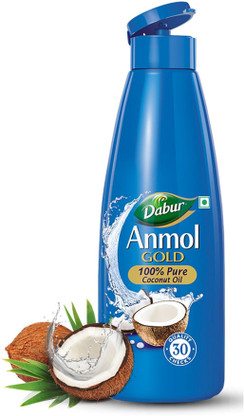 Dabur Anmol Gold 100% Pure Coconut Oil | Nariyal Tel | Natural | Multipurpose Hair Oil