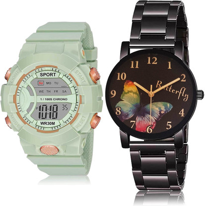 digital analog combo watch