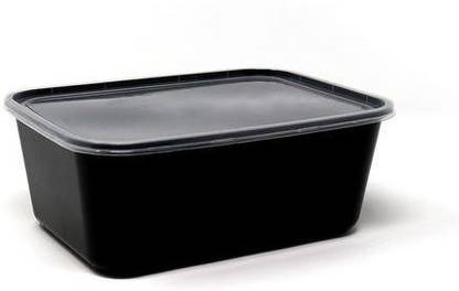 Clam Shell Disposable Black Plastic Rectangle Food Container 1000ml Pack Of 10 1000 Ml Plastic Grocery Container Price In India Buy Clam Shell Disposable Black Plastic Rectangle Food Container 1000ml