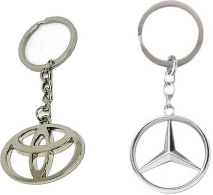 Daiyamondo Mercedes,Toyota Logo silver metal Keychain best ...