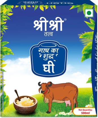Sri Sri Tattva Cow’s Pure Ghee 500 g Tetrapack  (Pack of 2)
