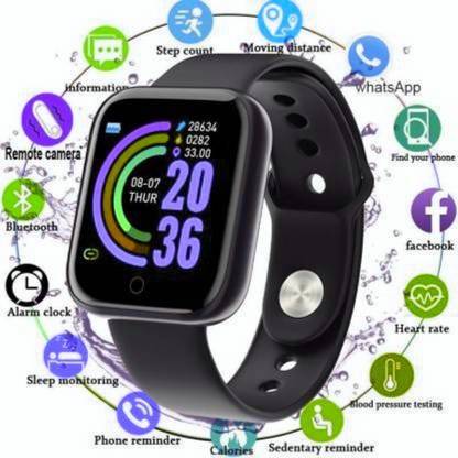 Y68 smart watch waterproof clearance