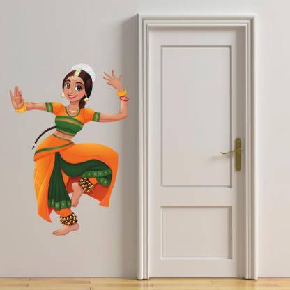 MADHUBAN DECOR 23 cm cartoon classical dancing girl wall sticker Self  Adhesive Sticker Price in India - Buy MADHUBAN DECOR 23 cm cartoon  classical dancing girl wall sticker Self Adhesive Sticker online