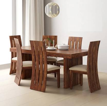 Interos Premium Quality Sheesham Wood Six 6 Seater Dining Table Finish Teak Solid Set In India Solid Wood 6 Seater Dining Set In, Is Sheesham Wood Good For Dining Table