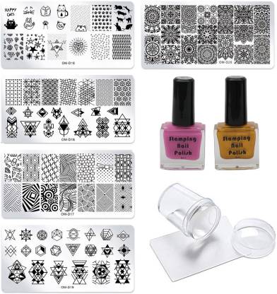 Lifestyle-You Nail Stamping Kit With 5 Steel Image Plates,Stamper,Scraper &  Stamping Polish(D) - Price in India, Buy Lifestyle-You Nail Stamping Kit  With 5 Steel Image Plates,Stamper,Scraper & Stamping Polish(D) Online In  India,