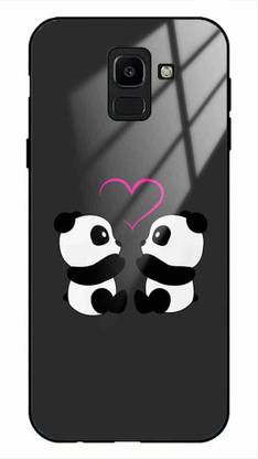 NDCOM Back Cover for Samsung Galaxy J6 Cute Cartoon Couple Love Printed