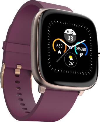 Noise ColorFit Qube Spo2, 1.4″ Full Touch display, Multi-Sports modes, 7-day Battery Smartwatch  (Rose Gold Strap, Regular)