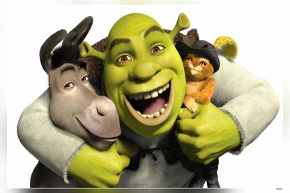 Shrek Donkey Puss Cartoon Movie Matte Finish Poster Paper Print - Animation  & Cartoons posters in India - Buy art, film, design, movie, music, nature  and educational paintings/wallpapers at 