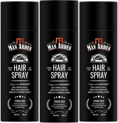 Man Arden Hair Spray Styling with Nourishment - Argan Oil and Bhringraj,  Pack Of 3 Hair Spray - Price in India, Buy Man Arden Hair Spray Styling  with Nourishment - Argan Oil