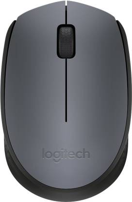 Logitech M171 / Optical Tracking, Ambidextrous Wireless Optical Mouse  (2.4GHz Wireless, Black, Grey)