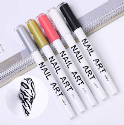 THR3E STROKES Nail Art Pen UV Gel Polish Design Dotting Painting Pen  Brushes DIY Nail Art Tool - Price in India, Buy THR3E STROKES Nail Art Pen  UV Gel Polish Design Dotting