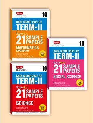 MTG ScoreMore 21 Sample Papers For CBSE Term 2 Class 10 Science, Maths Standard & Social Science - Based On Latest Sample Paper, Blueprint And Marking Scheme Released By CBSE Exam 2022 (Set Of 3 Books)