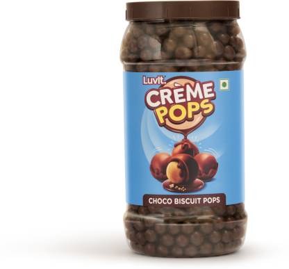 LuvIt Crème Pops | Choco Coated Pops With Crunchy Biscuit Centre | Cake Decoration | Crackles (800)