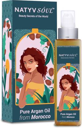 Natyv Soul Pure Argan Oil from Morocco Kernels|Cold Pressed|Reduces Frizz Hair Oil