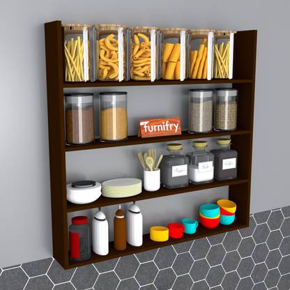 Kitchen wall shelves wooden