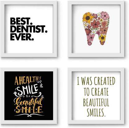 MADANYU Motivational Quotes Frame-Wall Frame-Poster-Set Of 4-Dentist  Acrylic 7.5 inch x 7.5 inch Painting Price in India - Buy MADANYU  Motivational Quotes Frame-Wall Frame-Poster-Set Of 4-Dentist Acrylic 7.5  inch x 7.5 inch
