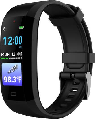 [For Flipkart Axis Bank Card] GOQii Vital 3.0 Body Temperature Fitness tracker Smartwatch  (Black Strap, Regular)