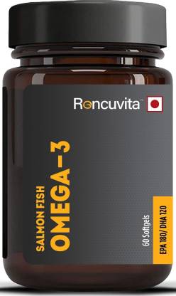RONCUVITA Salmon Omega 3 Fish Oil 1000mg, Brain and Joint Health - 60 Soft gels