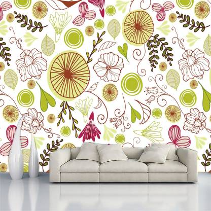 Crative Design Floral & Botanical Multicolor Wallpaper Price in India - Buy  Crative Design Floral & Botanical Multicolor Wallpaper online at Flipkart .com