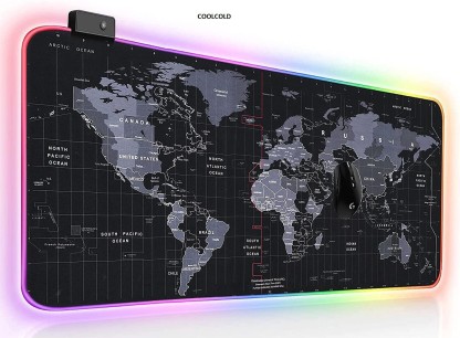 rgb world map mouse pad