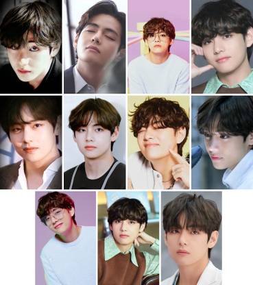 Pack of 11 BTS Member Taehyung (V) Photocard set for BTS Fans | HD Quality Photographic Paper - Taehyung (V) posters - Music, Personalities posters in India - Buy art, film, design, Pack of 11 BTS Member Taehyung (V) Photocard set for BTS Fans | HD Quality Photographic Paper - Taehyung (V) posters - Music, Personalities posters in India - Buy art, film, design,