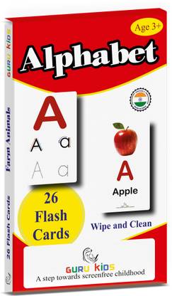 Guru Kids English Alphabet Flashcards Price In India Buy Guru Kids English Alphabet Flashcards Online At Flipkart Com