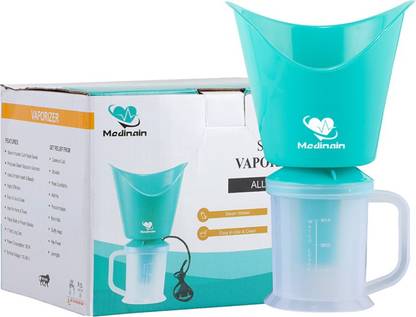 MEDINAIN 3 in 1 Facial Steamer for Face and Nose, Face, Spa, Nose, and Cough Steamer Vaporizer  (Green) at Rs. 284